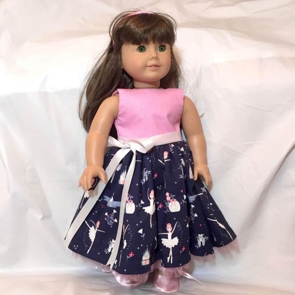 Hand Crafted Other - New Doll Clothes Dance Dress Pink Ballet Sparkle fits American Girl and 18” Doll
